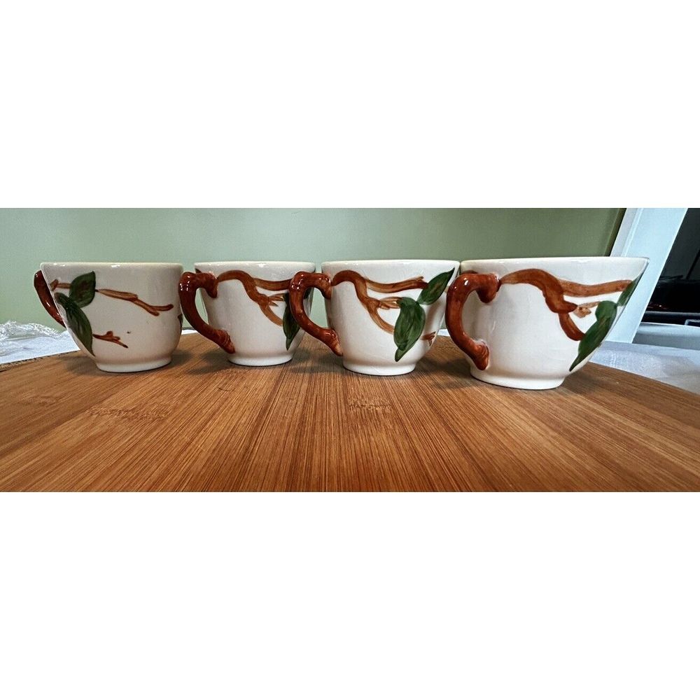 Vintage Franciscan Apple Cups Made In USA‎ Back Stamp Teacup Set Of 4
